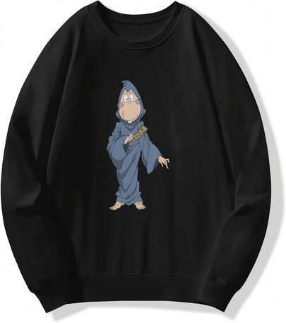 [SINYUIF] ゲゲゲの鬼太郎 パーカー メンズ 長袖 Tシャツ 丸首 トレーナー プルオーバー スウェットシャツ スポーツウェア おしゃれ カジュアル 無地 普段履き 男女兼用 両面プリント S-3XL