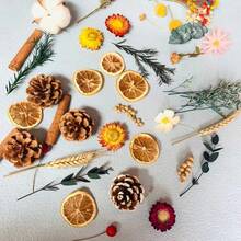 1pc 90g/120g/150g/180g/210g Artificial Decorative Fake Shrub Dry Plants, Fragrant Dried Flowers, Lavender, Long Yellow Lemon Slices, Green Lemon Slices, Orange Slices, Red Orange Slices, Cloves & Star Anise, Suitable For All Holidays & Events, Living Room, Bedroom, Office, Cafe Decor, Party Decoration
