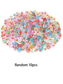 50pcs- Mini Glitter Ducks Colorful Resin Ducks,Miniature Glitter Duck Figures For DIY Crafts, Can Be Hidden Plastic Animal Figures, To Hide Plastic Animal Figures Or Dollhouse Micro Dollhouse Landscape Aquarium Decorations,Fairy Garden, Doll House - Multicolor - View 11