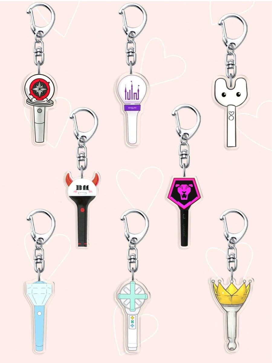 1pc KPop Lightstick Keychain | Mini Fan Arcylic Light Stick Keyring |Monster/StrayK-Ids/NEW Jeans/Hunter/EXO/TXT/ Collectible Gift| Perfect Gift For KPop Fans & Easy To Carry Collectible,Kpop Lightstick Keychain, Gift, MOA Keychain, Carat Merch, Stay Accessories, Twice Once Gift, Lightstick, Kpop Keyring, ARMYCollectible, Kpop Mini Light