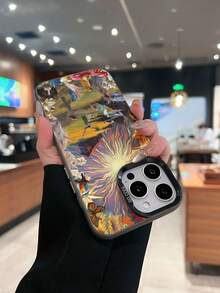 Estuche para teléfono con escena de naturaleza y animales Sunburst Compatible con estuches para teléfonos   17  16 Pro Max  15 Pro Max  13 y  12 Su material de TPU garantiza protección contra golpes y caídas Un regalo considerado para familiares, amigos, seres queridos, novios, novias y para cumpleaños - Negro - Ver 3