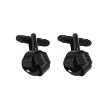 Personalized Fried Dough Twists Sleeve Nails Hollow Cufflinks Men's Shirt Cufflinks - Multicolor - View 7