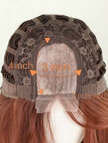 European And American Style Big Wavy Curly Lace Front Long Wig, Heat Resistant Synthetic Fiber Wig In Reddish Brown, Suitable For Women's Daily And Party Wear - Multicolor - View 8