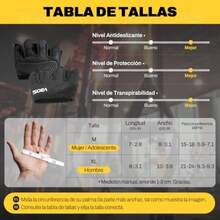 Guantes de Entrenamiento, Guantes para Gym ujer y Hombre, Diseño edio Dedo y Transpirable, Antideslizantes con Silicona para Gimnasio, Entrenamiento y Levantamiento(XL Negro) - Multicolor - Ver 8