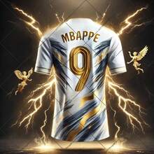 2526 AI Design Mbappe camiseta de fútbol transpirable cómoda camiseta de fútbol de manga corta ropa deportiva para hombres entrenamiento Top regalo para fanáticos - Florida-13851 - Ver 4