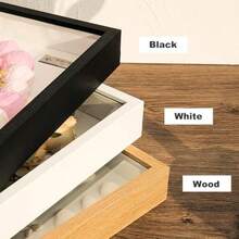 2 Piezas Marcos de Sombra de 5 x 7 Pulgadas, Marco de Fotos 3D, Marco de Fotos de Flores secas, 3 cm con Panel ílico Transparente para Fotos, DIY Manualidades, Recuerdo de Boda (Negro 5x7)(Negro 5x7") - Multicolor - Ver 7
