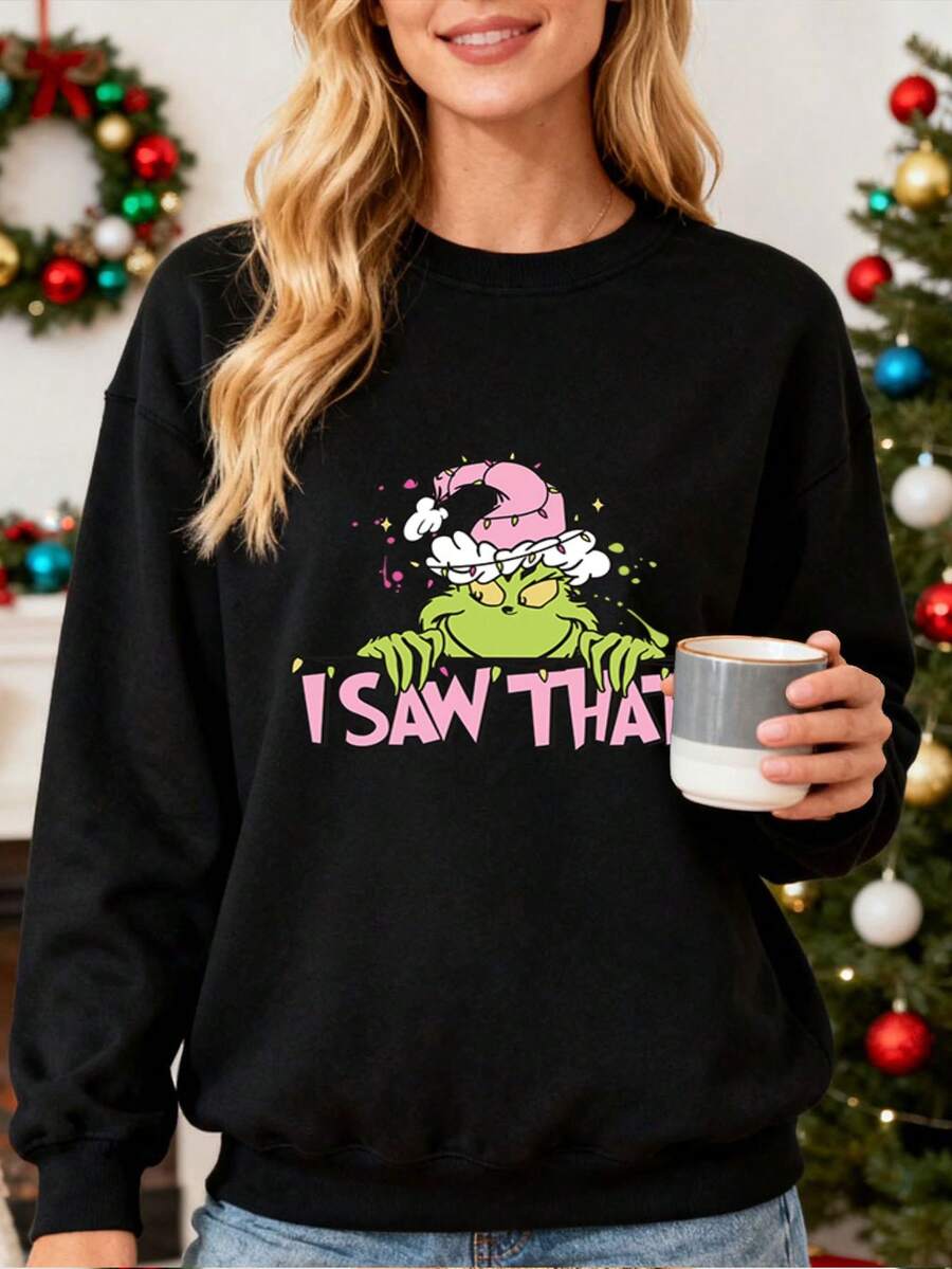 Women Plus Size Sports Sweatshirts - Hitam - View 1