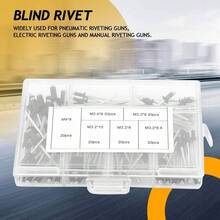 120 Unids/Set Surtido de Remaches Ciegos de Aluminio M2.4 / M3.0 / M3.2 / M4 Remaches Ciegos de Aluminio Herramienta de Remachado Sujetadores de Muebles, Remaches ciegos negro, Remaches de aluminio - 1 - Ver 10