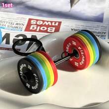 1set DIY Detachable Large Barbell Keychain, Detachable Combination, Creative Handcrafted Pendant, Exquisite Metal Barbell, Key Chain, Schoolbag Pendant, Bag Pendant, Fitness Bag Pendant, Accessory Pendant, Suitable For Fitness Enthusiasts Keychains, Couples Keychains, Valentine's Day Gifts, And Festival Gifts For Boyfriends - Multicolor - View 12