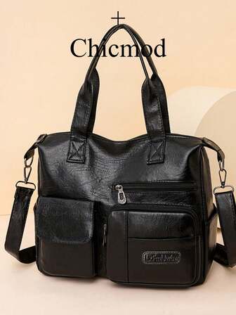 Fashion Solid Color Soft Leather Shoulder Bag For Women, Casual Simple Large Capacity Carry On Campus Handbag Daily Commuting Bag, Retro Crossbody Bag Large Hobo Work Handbags, Female Messenger Bag Multi Pocket Satchel Bags For Holiday Gifts, Suitable For Shopping, Wallet, Shopping, Young Women, College Students, Newlyweds, White-Collar. Suitable For Office, University, Work, Business, Commuting, Outdoor Activities, Travel And Outings