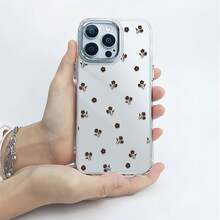 Funda para teléfono con diseño Element, con estampado floral minimalista oscuro, compatible con iPhone 16, 15, 14 Pro Max, 13, 12, 11, XR y XS Plus. Fabricada en silicona TPU, ofrece protección contra golpes y caídas, además de una excelente sensación al tacto. Es el regalo ideal para familiares, amigos y seres queridos. - transparente - Ver 5