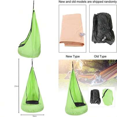 Pod Swing Hamaca Silla de Columpio Tela de Nailon Silla Portátil Asiento Tela de Nailon Silla Colgante para Niños Pequeños, Hamaca de Aterrizaje Aire Libre Hamaca para(default)