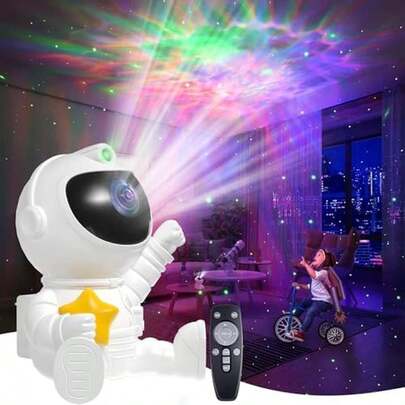 Astronauta Proyector Estrellas, Lámpara Estrellada con Control Remoto, Astronauta Galaxia Luz de Proyección, Dormitorio y Proyector de Techo, Navidad Cumpleaños Regalos para Infantiles Adulto