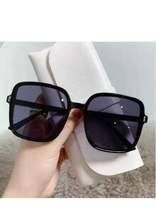 1 par/Set de 3 pares, Nuevas gafas de mujer de estilo callejero de alta gama, cuadradas, para playa, viaje, ciclismo y pesca - Multicolor - Ver 9