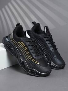 低帮男士运动鞋 休闲跑鞋 慢跑鞋 男士步行鞋 时尚渐变色运动鞋 网球鞋 街头服饰 - 黑色 - 查看 5