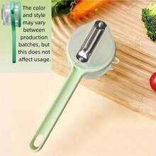 多功能锯齿削皮器 - 304不锈钢材质,符合人体工学的手柄和集成式储物盒,适用于水果、蔬菜、土豆等 - 家用厨房工具,可用于水果削皮和烹饪,时尚设计,坚固耐用,是烹饪爱好者的理想之选,小巧便携,采用优质材料制成,多功能食物削皮器带集成式储物盒,是馈赠亲朋好友的绝佳礼物,也是情人节的理想之选。 - 彩色 - 查看 8