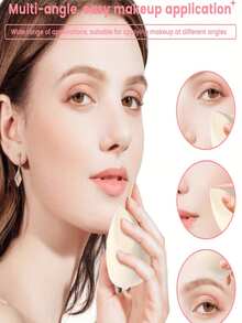 2pcs/4pcs/9pcs Water Drop Shaped Angled Makeup Sponges - Fragrance-Free High Quality Foam For Smooth Blending, Contouring & Highlighting - Ergonomic Design For Eye Shadow, Foundation & Liquid Makeup, Soft Textured , Professional Artist Precision Makeup Tool - Multicolor - View 6