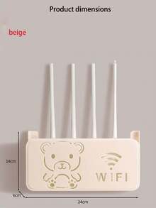 1个路由器放置架、免钻孔壁挂式电视机顶盒、免安装WiFi收纳盒、壁挂架 - 彩色 - 查看 13