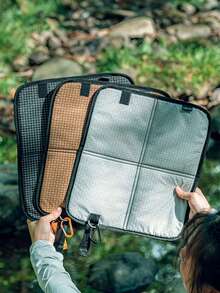 网格图案可折叠悬挂式户外座椅垫，野餐垫，具有防潮防水性能，便携式加厚露营和徒步旅行地垫，适用于户外活动