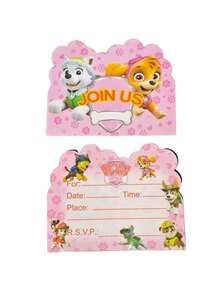 10pcs Paw Patrol Themed Gift Invitation Cards, Creative Children's Gift Cards, Cartoon Anime Birthday Party Decorative Invitation Cards, Best Holiday Gifts For Friends, Party Decorations, Perfect Party Decorations, Home Decor Accessories, Valentine's Day Invitation Cards (Random Style) - Multicolor - View 9