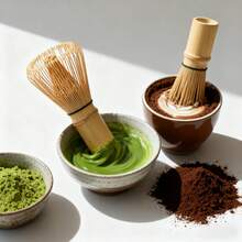 二合一日式抹茶搅拌器，抹茶搅拌工具，抹茶制作配件，竹制搅拌器支架（80件套支架）