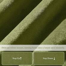 Olive Green Pinch Pleated Curtains 96 Inches Long, Thermal Insulated Window Drapes With Hooks, Soft Track System Panels Living Room, W38 X L96, 2 Panels, Home Decor - 橄欖綠 - 查看 4