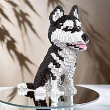 4,532pcs Husky Dog DIY Building Blocks Model, Creative Educational Bricks Designed For Youth And Adults, Home Decor, Birthday Gift, Christmas Gift - Multicolor - View 5