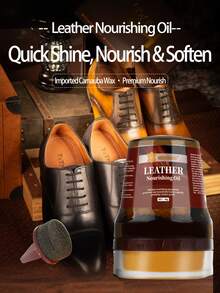 1pc Leather Nourishing Cream With Beeswax, Leather Polish, Care Wax, Shoe Oil, And Polishing Sponge, Suitable For Leather Shoes, Bags, Jackets, Sofas, And Other Leather Products, Shoe, Spring Summer Picks, Brides Maid Gifts, Room, Bedroom Decor, Bedroom Decor, Beach, Travel, For Men, For Women, Vacation,Women's Day,Travel Essentials,Wedding Favours,Y2k,Bedroom,Car Accessories Women,Kitchen Decor,Wedding,Y2k,Party - Orange - View 3