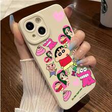 Funda para teléfono con diseño humorístico de Shinchan con temática de crayones, diseñpara varios modelos de, incluyendo losás recientes, con una cubierta trasera de TPU suave que ofrece protección caídas.17  17promax - Blanco - Ver 4