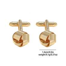 Personalized Fried Dough Twists Sleeve Nails Hollow Cufflinks Men's Shirt Cufflinks - Multicolor - View 2
