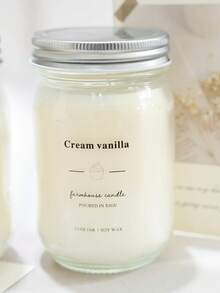 1pc Large Candle Jar, Scented Candle, Decorative Candle, Soy Wax Candle, Gift For Best Friend, Gift For Her, Winter Gift, Home Decor Candle, Candle Accessory, Decor Item - Multicolor - View 6