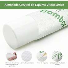 Paquete de 2 Almohadas para el Cuello Dormir, Almohada Cilindrica Cervical, Almohada Cilindrica para Piernas con Funda Extraíble Lavable,Transpirable y Suave, Cojín Medio Cilindro de Memory - / - Ver 3