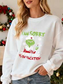 Women Plus Size Sports Sweatshirts - White - View 1