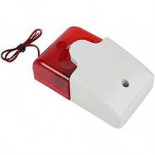 EstiloDC 12 V Sirena EstroboscóPica Con Cable Luz Intermitente Alarma De Sonido Luz Roja Sirena De Sonido De Alarma De  Para El HogarVersióN Mejorada