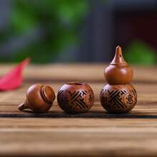 手工木制香薰扩散器配件 - 精致镂空葫芦花瓶吊坠、精油香囊钥匙扣、手机配件，适用于家庭、学校、办公室和旅行