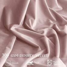 Olive Green Pinch Pleated Curtains 96 Inches Long, Thermal Insulated Window Drapes With Hooks, Soft Track System Panels Living Room, W38 X L96, 2 Panels, Home Decor - Dusty Pink - View 3