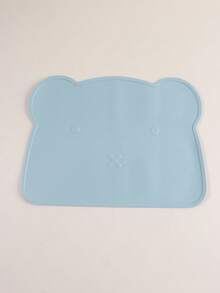 1pc Bear-Shaped Customizable Name Cartoon Placemat, Suitable - Portable Foldable Silicone Mat - Multicolor - View 14