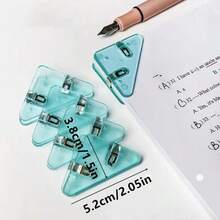 5PCS Book Corner Clips, File Corner Clips, Multi-Angle Book Clips, Sealing Clips, Folders, Bookmarks, Clips, Colored Plastic File And Paper Organizers, Multifunctional Office And School Supplies, Plastic Triangular Folder Clip Set, 2-Inch Large Capacity Paper Clips, File Corner Clips, Suitable For Offices, Schools, Homes, And Businesses, Ideal For Holding Large Numbers Of Documents. - Random - View 6