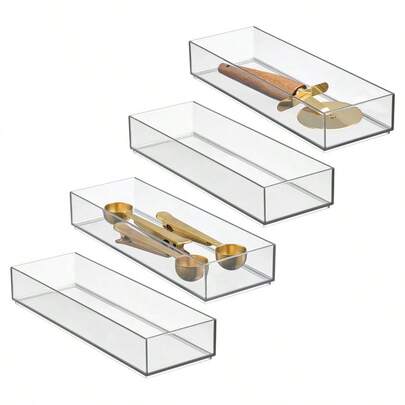 Clarity Drawer, Kitchen And Bathroom Organization Silverware, Spatulas, Gadgets, Clear