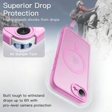MX   JETech Funda Magnética para iPhone 16e 6.1 Pulgadas 2025 Compatible con Carcasa Respaldo Translúcida Mate Slim Antigolpes Rosado - Rosado - Ver 4