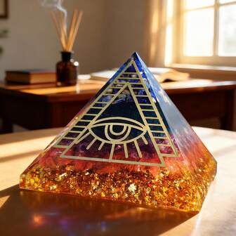 Stonehaven 1 st orgonpyramid av lapis lazuli och ametistkristall, 6 cm och 6,5 cm stora - Attraherar positiv energi, lindrar stress, förbättrar chakraläkning - ametistmeditationssten, kreativ gåva