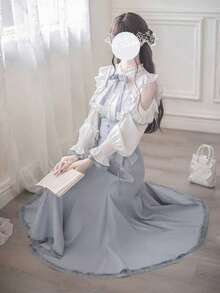 Women Two-Piece Outfits - Màu xanh nhạt - Xem 4