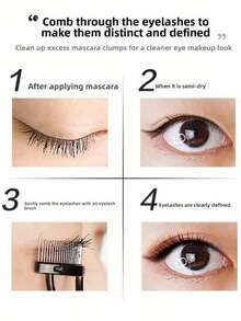 2pcs/1pc Ergonomic Long Handle Eyelash Comb, Steel Needle Eyelash Separator, Eyelash Styling Tool, Beauty Tool. Home/Travel Eyelash Tool, Beauty Salon Beauty Tool,Giveaways - Multicolor - View 6