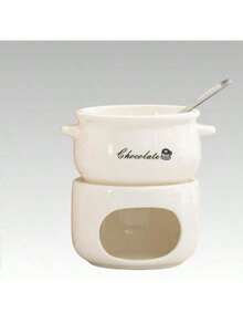 1个，西式巧克力火锅陶瓷杯，陶瓷可拆卸奶酪、奶酪、冰淇淋和奶酪融化炉，圣诞节、感恩节和万圣节的理想礼物，派对用具，高端用具，奶酪融化装置，甜点锅。 - 彩色 - 查看 15