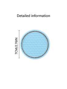 2pcs Creative Grid Honeycomb Car Cup Holders, Rhinestone Thickened Non-Slip Cup Mats, Multi-Functional Non-Slip Pads Suitable For Most Vehicle Models - Rhinestone Coasters - View 4