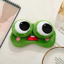 3D Cartoon Sleeping Eye Mask, Breathable, Relieves Eye Fatigue, Suitable For Men And Women - Super Soft Frog Sleeping Eye Mask, Alcohol-Free, Full Of Vitality, Lonely Frog Sad Expression, Breathable Design, Suitable For All Light Beige Types, Travel Nap Essential