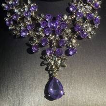 一套新娘宴会配饰，时尚奢华闪亮水晶首饰套装 - 项链、耳环，共3件 - 首飾套裝 - 查看 4