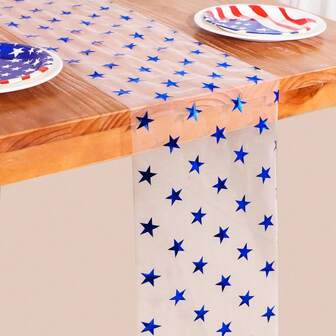 Camino de mesa de estrella de Navidad - 1/2 piezas, de poliéster, disponible en varios colores para la decoración navideña y de Año Nuevo