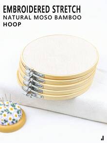 3pcs Beige Bamboo Material DIY Hand Embroidery Hoops, Embroidery Stretcher, Embroidery Frame, Dreamcatcher Wind Chime Hanging Ring Accessories, Can Be Used As Home Decor, Wind Chime Decor, Outdoor Lawn Wedding Hanging Decor, Wall Hanging Decor, Halloween & Christmas Decor, Phone, Key Chain, Bag, Clothing Hanging Decor, Desk, Bedside Decor, Car Interior Hanging Decor, Etc.