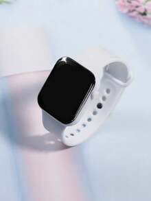 Juego de 6/1 relojes electrónicos cuadrados digitales LED elegantes unisex con pantalla, adecuados para la vida diaria, fiestas y viajes de las mujeres, gran regalo para amigos, cumpleaños, vuelta al cole, graduación, Navidad, Día de San Valentín - Multicolor - Ver 4